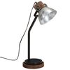 vidaXL Skrivebordslampe 25 W vintage sølv 18x18x60 cm E27