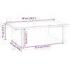 vidaXL Monitorstativ 50x27x15 cm heltre furu