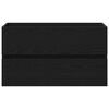 vidaXL Servantskap svart eik 80x38,5x45 cm konstruert tre