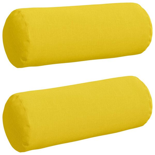 vidaXL Bolster puter 2 pcs Lys Gul Ø 25 x 70 cm stoff