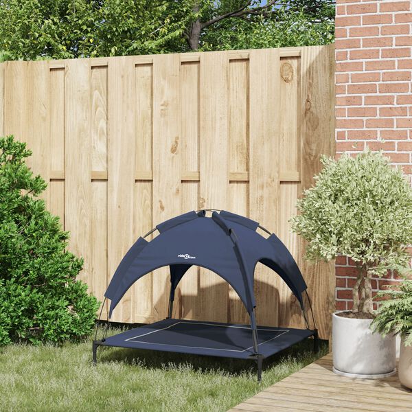 vidaXL Hundeseng Marineblå 90 x 81 x 80,5 cm Stål