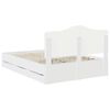vidaXL Sengestamme med skuff med lagring Hvit 160 x 200 cm Ingeni&oslash;rtre
