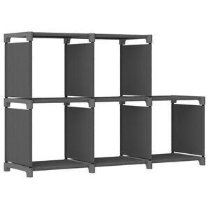 vidaXL Displayhylle med 5 kuber gr&aring; 103x30x72,5 cm stoff
