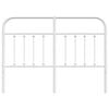 vidaXL Utskiftbar sengegavl i metall hvit 140 cm