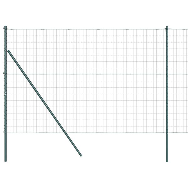 vidaXL Gjerde med innlegg. gr&oslash;nn 1.6 x 10 m St&aring;l