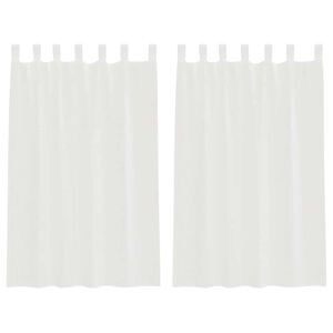 vidaXL Voilegardiner med hemper 2 stk hvit 140x175 cm