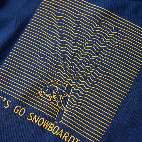 T-skjorte for barn med lange ermer marinebl&aring; 140