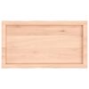 vidaXL Bordplate 80x40x(2-6) cm ubehandlet heltre eik naturlig kant