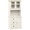 vidaXL Highboard VIGO hvit 78x40x175 cm heltre furu