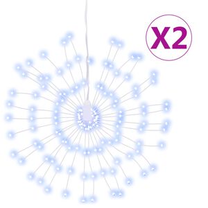 vidaXL Julestjernelys 140 LED 2 stk kaldhvit 17 cm