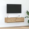 vidaXL TV-skap med skuff artisan eik 100 x 31 x 25.5 cm Konstruert tre