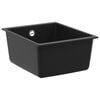 vidaXL Vask Svart 370 x 460 mm 80% kvarts og 20% harpiks
