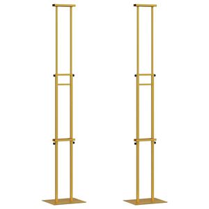 vidaXL Messe Utstillinger 2 stk. Gull 30 x 23,5 x 210 cm St&aring;l