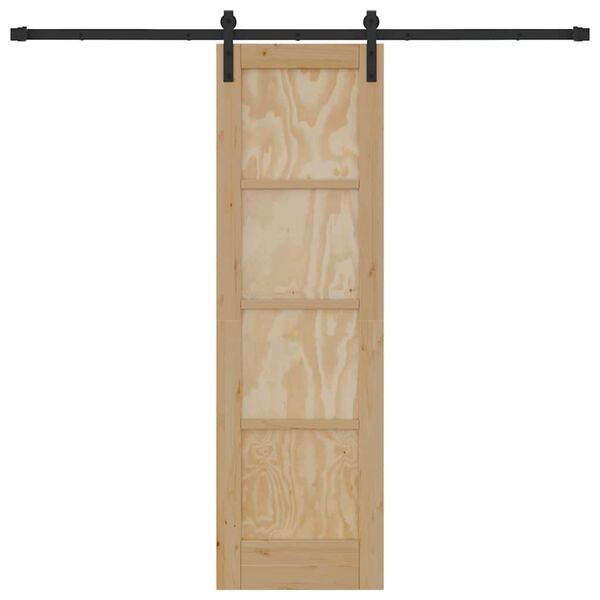 vidaXL Skyved&oslash;r Brun 61 x 198,5 cm Massiv furu