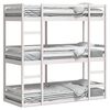 vidaXL Trippel k&oslash;yeseng hvit 75x190 cm heltre furu