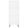 vidaXL Highboard hvit 34,5x32,5x180 cm konstruert tre
