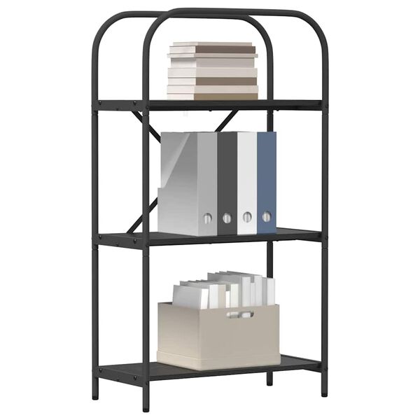 vidaXL Bokhylle Svart Eik 60 x 30 x 109 cm Konstruert tre