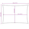 vidaXL Solseil oxfordstoff rektangulær 2,5x4,5 m svart