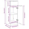 vidaXL Baderomsskap sonoma eik 32x33,5x90 cm konstruert tre