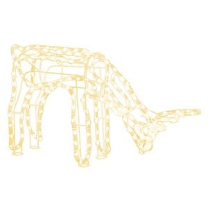 vidaXL Julereinsdyrfigur varmhvit 73x31x45 cm