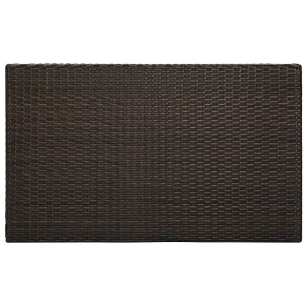 vidaXL Utendørs barbord brun 100x60,5x110,5 cm polyrotting