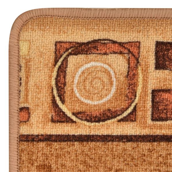 vidaXL Teppel&oslash;per gelbelagt bakside 67x150 cm beige