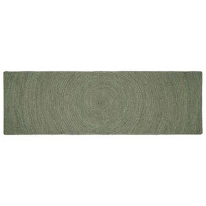 vidaXL Omr&aring;detepper Olivengr&oslash;nn 80 x 300 cm Jute