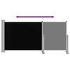 vidaXL Uttrekkbar sidemarkise 120 x 300 cm svart