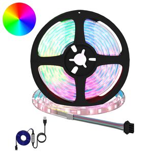 vidaXL LED Stripe 2 pcs Svart og gjennomsiktig 210 x 0,8 x 0,3 cm