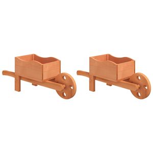 vidaXL Plantekasser trilleb&aring;r 2 stk 47x15x19 cm heltre gran