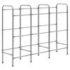 vidaXL Oppbevaringshylle for 9 kasser s&oslash;lv 145x33x116 cm st&aring;l