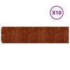 vidaXL Gjerdekant 10 pcs 25 x 103 cm Cortenst&aring;l Rusten