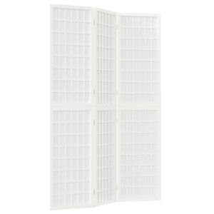 vidaXL Sammenleggbar romdeler 3 paneler japansk stil 120x170 cm hvit