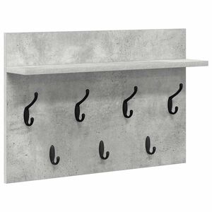 vidaXL Vegghengt kleshenger Veggmontert Betonggr&aring; 60 x 40 x 12 cm