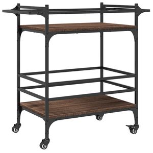 vidaXL Kj&oslash;kkentralle brun eik 82x40x78,5 cm konstruert tre