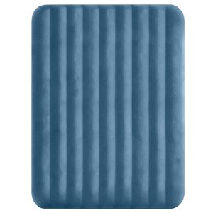 INTEX INTEX Luftmadrass med pumpe 152 x 203 x 25 cm M&oslash;rk bl&aring; og gr&aring;