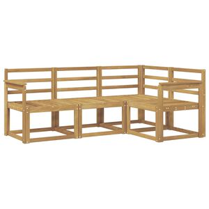 vidaXL Utend&oslash;rs sofa-sett 4 pcs Hvit 187,5 x 128,5 x 73 cm