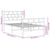 vidaXL Sengeramme i metall med hode- og fotgavl svart 90x200 cm