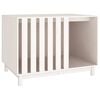 vidaXL Hundehus hvit 100x70x72 cm heltre furu
