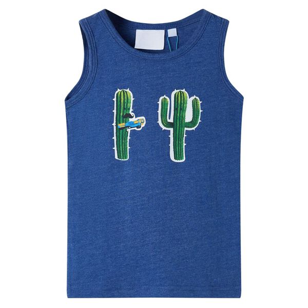 Singlet for barn m&oslash;rkebl&aring; melert 104