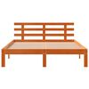 vidaXL Sengeramme uten madrass voksbrun 140x190 cm heltre furu