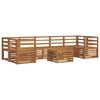 vidaXL Sofasett 8 pcs Naturlig Solid akasietre