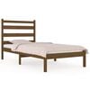 vidaXL Sengeramme honningbrun heltre furu 90x190 cm Single