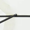 vidaXL Hageparasol Hvit og svart 395 x 395 x 245 cm Polyester og stål