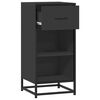 vidaXL Skjenk svart 35,5x35x76 cm konstruert tre og metall