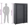 vidaXL Sammenleggbar garderobe grå 110x45x175 cm stoff