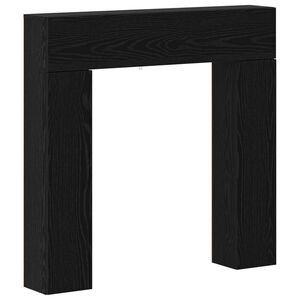vidaXL Peisramme Svart eik 102 x 18 x 100,5 cm Konstruert tre