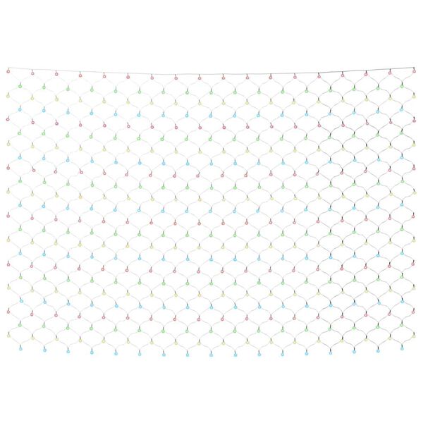 vidaXL Julenettlys flerfarget 3x2 m 204 lysdioder innendørs og utendørs