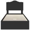 vidaXL Seng med Oppbevaring Svart 100 x 200 cm Konstruert tre