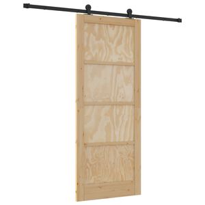 vidaXL Skyved&oslash;r ORKDAL Naturlig 86 x 211 cm Heltre furu